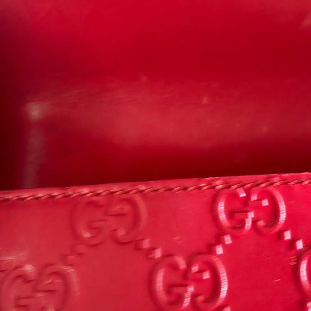 Gucci Padlock chain two way guccissima red leather bag - Picture 8 of 15